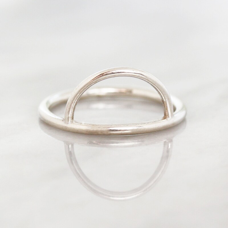 Half Circle Ring - Etsy