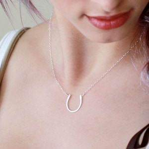Horseshoe Necklace, Sterling Silver or 14k Gold Fill Lucky Necklace, Good Luck Jewelry