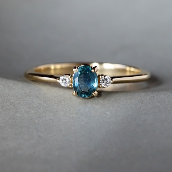Sterling Silver Blue Sapphire & .06 CTW Diamond Multi Stone Halo Ring Sterling Silver Blue Sapphire & .06 CTW Diamond Multi Stone Halo Ring