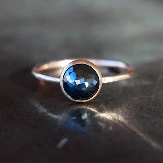 Etsy black 2024 diamond ring