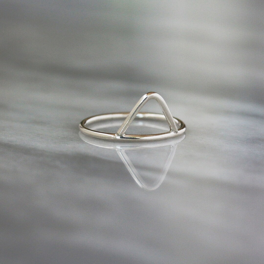 Silver Peak Ring Sterling Silver Triangle Ring Sterling - Etsy