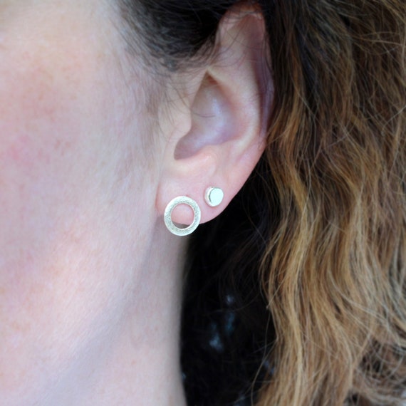 Round Circle Stud Earrings for Women Girls 925 Sterling Silver Twist Open Circle Stud Earrings Round Circle Stud Earrings for Women Girls 925 Sterling Silver Twist Open Circle Stud Earrings