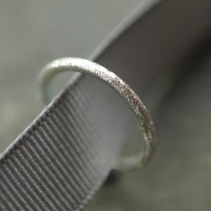Sparkly Sterling Silver Stacking Ring, Diamond Texture Band