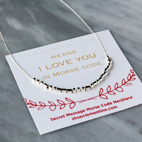 Buy I Fucking Love You Morse Code Necklace, Secret Message 143, Love  Necklace, Girlfriend Jewelry Gift, Sterling Silver, Gold Filled Online in  India - Etsy
