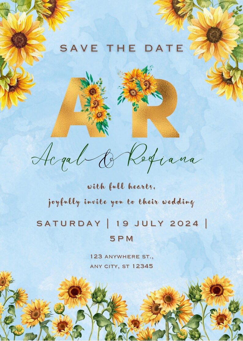 Wedding invitation; simple; flower