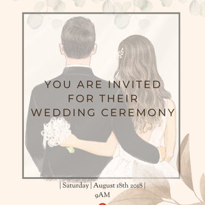 Wedding invitation; simple; flower