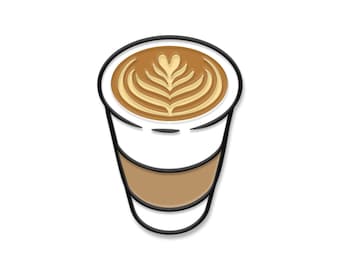 Hot Latte Coffee Pin