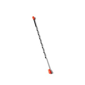 May include: A black and silver twisted metal cocktail stirrer with red plastic ends.