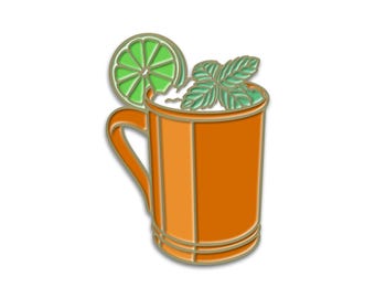 Moscow Mule Classic Cocktail Enamel Pin