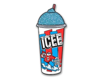 ICEE Cup Enamel Pin – Vintage Slushie Drink Lapel Pin for Food & Drink Fans