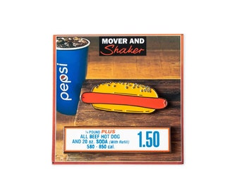 Costco Hot Dog Enamel Pin – Foodie Lapel Pin for Snack Lovers & Pin Collectors