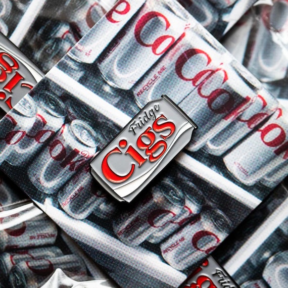 diet coke fridge cigarette Fridge Cigarette Diet Coke Enamel Pin