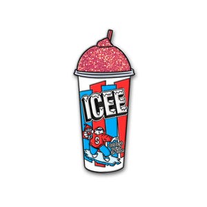 ICEE Cup Enamel Pin – Vintage Slushie Drink Lapel Pin for Food & Drink ...