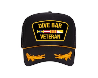 Dive Bar Veteran Hat – Snapback Trucker Hat for Industry Pros