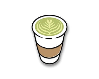 Hot Matcha Latte Pin