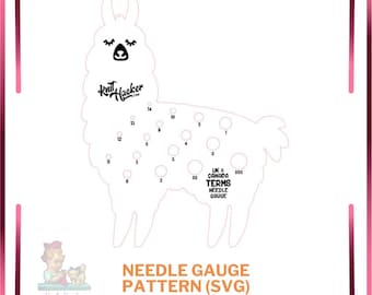 Alpaca Knitting Needle Gauge - SVG Vector Pattern For Laser Cutting (UK/Canada Terms)