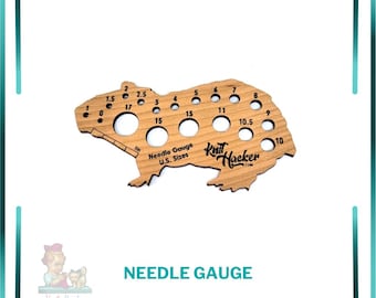 Capybara Knitting Needle Gauge (US Terms)