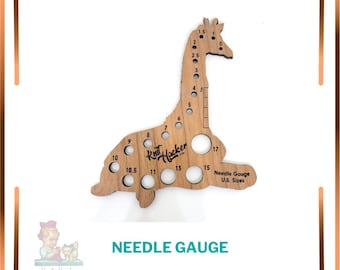 Giraffe Knitting Needle Gauge (US Terms)