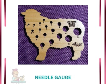 Sheep Knitting Needle Gauge - Make Everyday Sheep Day! (US Terms)