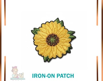 Embroidered Yellow Flower Applique Patch, Good Vibes DIY Clothing Decoration