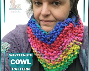 Easy Wavelength Cowl Pattern For Knitters