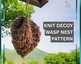 Knit Wasp Nest Decoy Pattern | Hornet Deterrent | Fake Hive | Wasp Repellent | Wasp Decoy Pattern For Knitters | Instant Download PDF