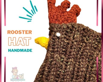 Snappy Happy Rooster Beanie Hat - MADE TO ORDER