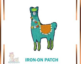 Embroidered Llama Patch, Colorful Applique, DIY Clothing Decoration, Fun Accessory