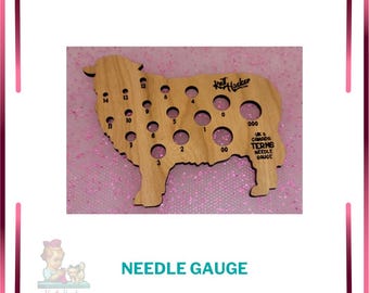 Sheep Knitting Needle Gauge - Make Everyday Sheep Day! (UK/Canada Terms)