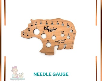 Hippo Knitting Needle Gauge (US Terms)