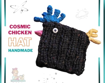 Cosmic Chicken Beanie Hat - MADE TO ORDER