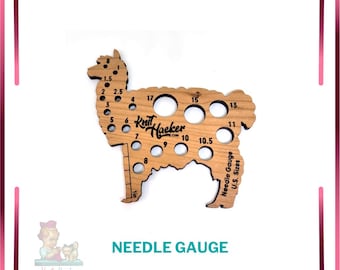 Llama Knitting Needle Gauge (US Terms)