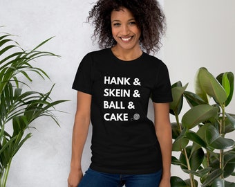 Hank, Skein, Ball & Cake Black Unisex T-Shirt - 9 Sizes!