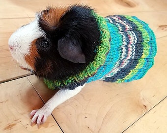 Guinea Pig Sweater in Festive Easter Colors (Pink, Purple, Blue) - Finished Item READY TO SHIP