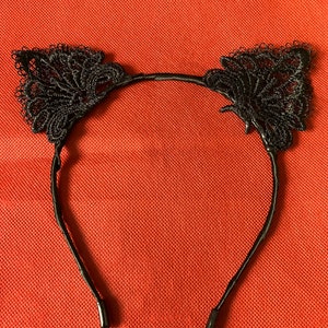 Cat Ears Headband Cosplay Fancy Dress Lace Kitty Ears