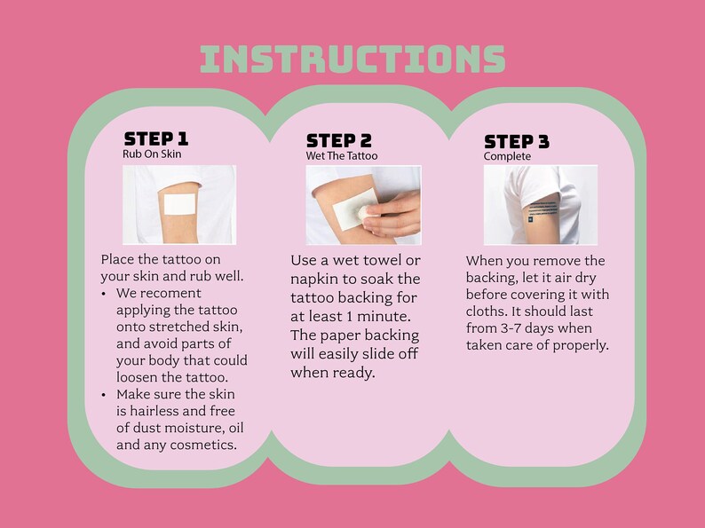 Custom Temporary Text Tattoos: Personalized for Weddings, Birthdays ...