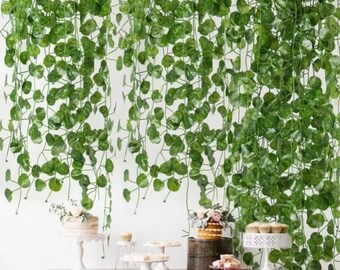 6' | Decorative Vine | Artificial Ivy | Garland Plants for Home Decor | Fake Foliage | Green Wreath