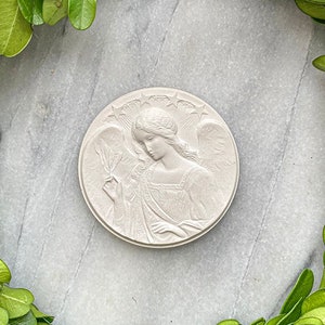 Guardian Angel Intaglio, Cast Plaster, Religious