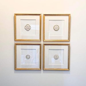 NEW! Framed Intaglios, Set of Four, Framed and Matted, Religious