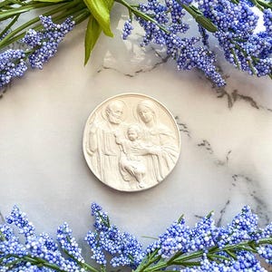 The Holy Family Intaglio, Plaster, Religious, Catholic