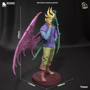 Statua del Signore dei Demoni Raffaello – Kit modello fantasy da 278 mm / Figura in resina non verniciata / Da collezione ispirata a Baldurs Gate