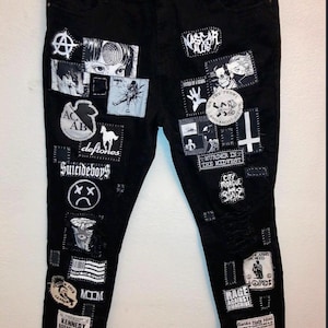Unique Black and White Patch Pants (READ DESCRIPTION) Unique 1 of 1