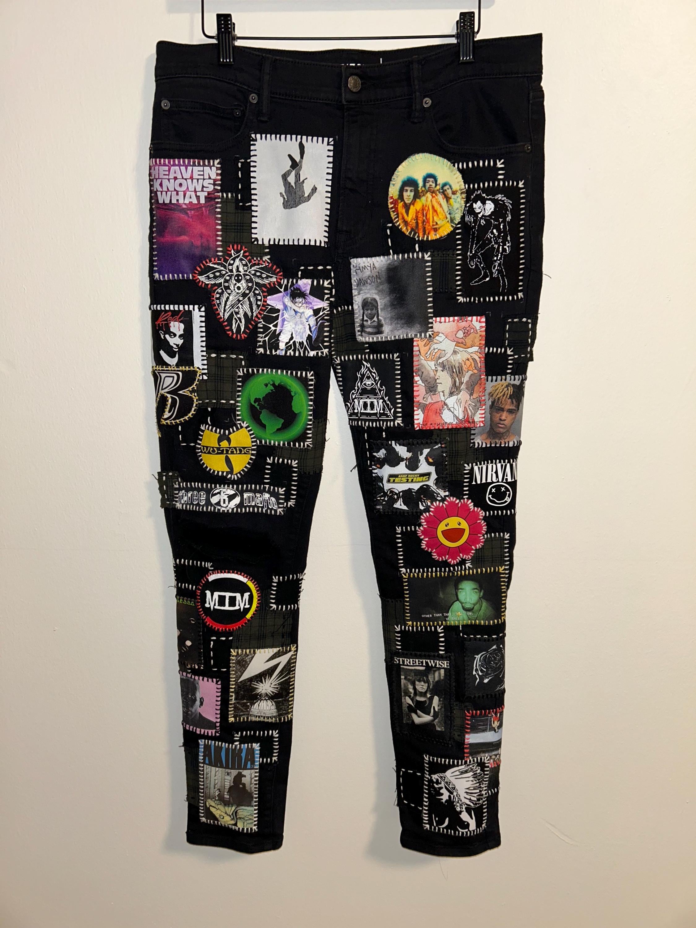 ハンドメイド　クラストパンツ　sedition等バンドパッチおまけ付き Crust punk pants - Etsy 日本