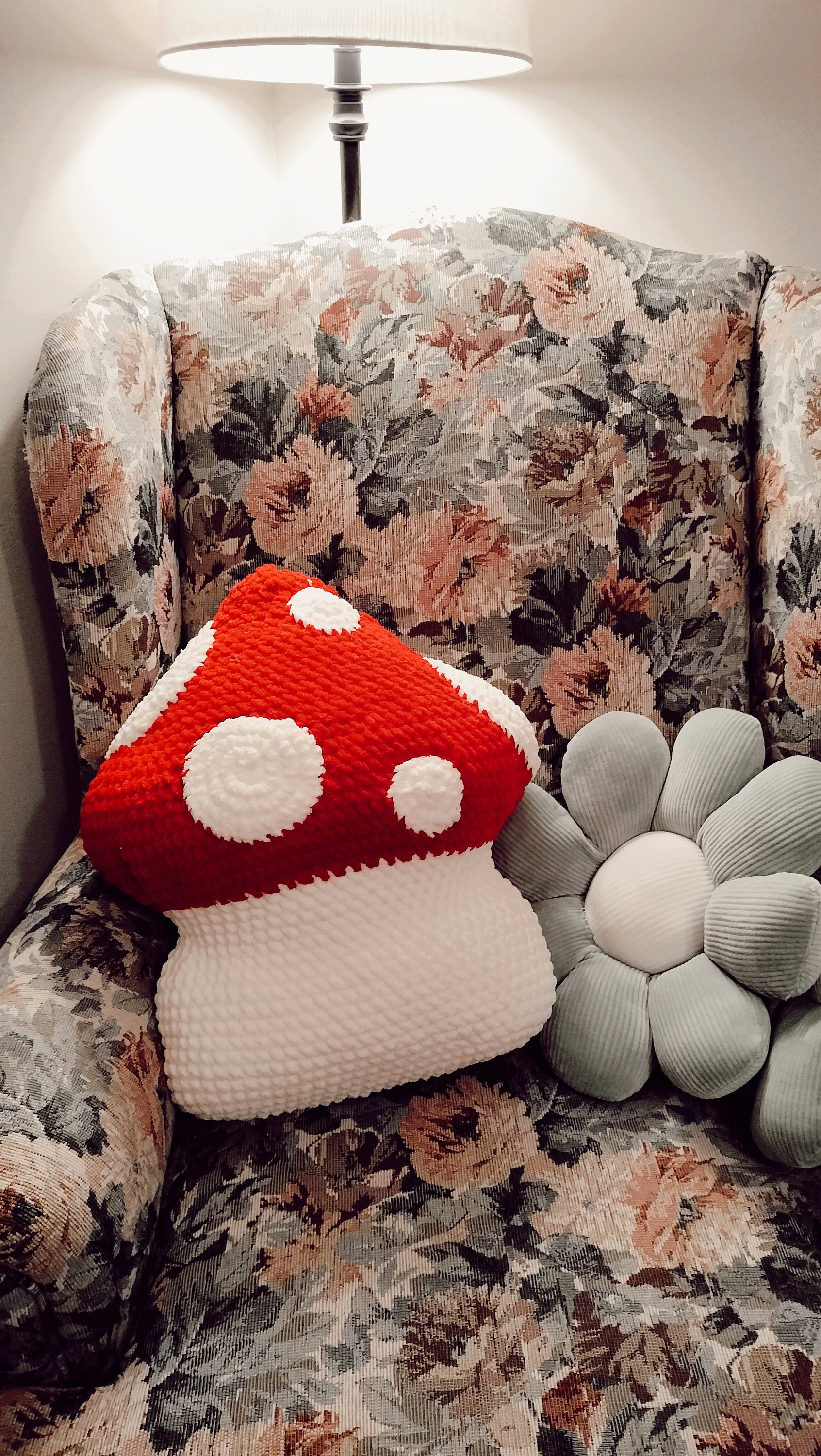 Mushroom Pillow Crochet Pattern Etsy