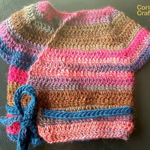 Custom Crocheted Baby Sweater and Hat Set