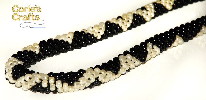 Crocheted Rope Jewelry Black Beaded Handmade Chevron Necklace Chevron Necklace Chevron Beaded Necklace Geometric Necklace