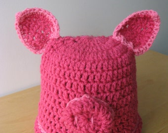 Handmade Crochet Pig Baby Hat Makes an Adorable Baby Shower Gift | Baby Piggy Hat Beanie | Piggy Hat for a Baby | Baby Gift for Baby Girl