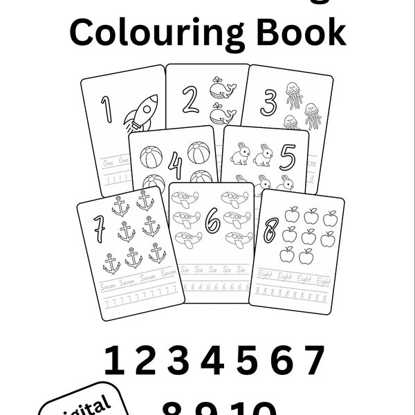 1-10 Learning Digital Colouring Book