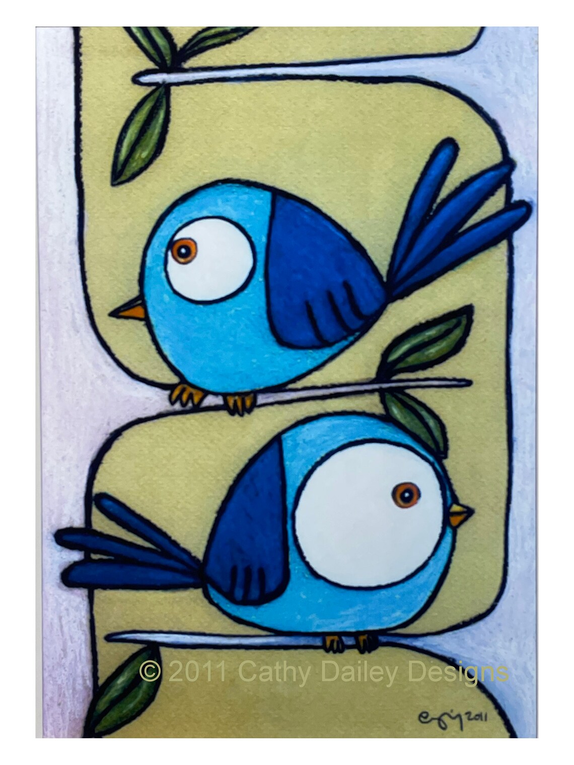 Blue Bird Print Wall Art Bird Print Modern Art Print Birds Etsy