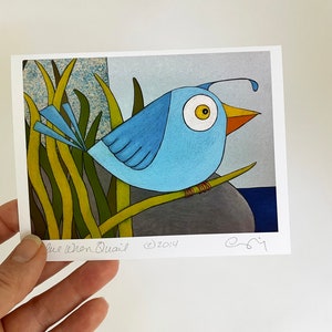 Bright Happy Bird Boxed Greeting Cards Set, Funny Bird Art, Colorful Bird Drawing, Bird Note Cards Set, Blank Bird Cards, Whimsical Bird Art image 3